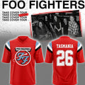 Foo Fighters Take Cover Tour 2026 Jersey Red Tasmania Jersey Foo Fighters Merch Fan Gifts - Merchluma