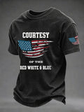 Courtesy Of The Red White Blue Flag T-Shirt 1776 2026 Freedom Merch America Independence Gift - Merchluma