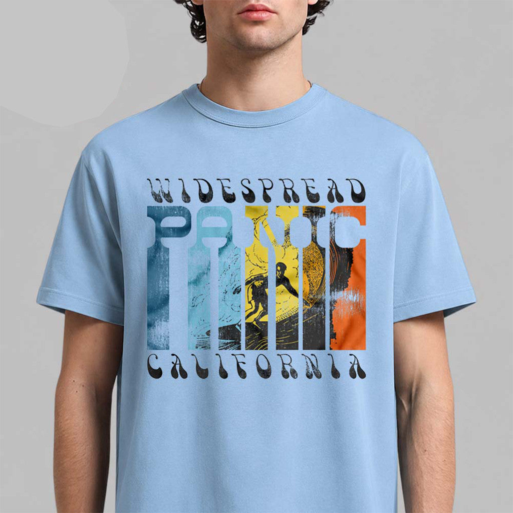 Widespread Panic California 2026 Merch Surfing T-Shirt Widespread Panic Merch Rock Fan Gifts - Merchluma