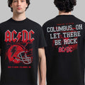 ACDC PWR Up Columbus Ohio 2026 Event T-Shirt Let There Be Rock Football Helmet Shirt ACDC Merch - Merchluma