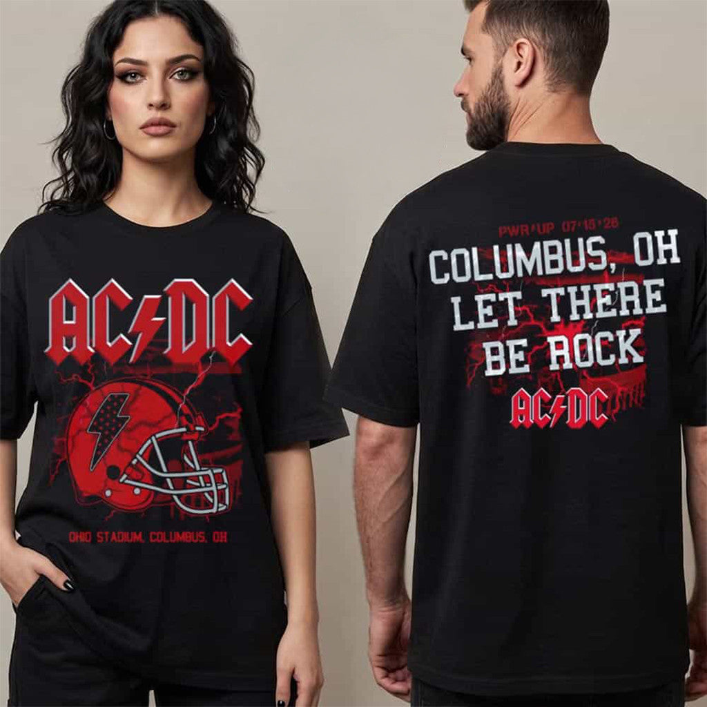 ACDC Pwr Up Tour 2026 Columbus T-Shirt Let There Be Rock Shirt ACDC Merch Rock Fan Gifts - Merchluma