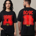 ACDC Pwr Up Tour 2026 Merch Angus North America Tour 2026 Schedule Tour Dates T-Shirt Fan Gifts - Merchluma