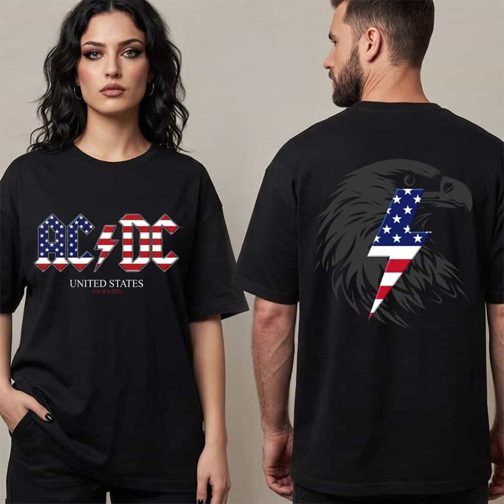 ACDC Pwr Up Tour 2026 Merch USA Eagle Pwr Up 2026 North America T-Shirt Gift For Music Lover - Merchluma