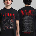 In Flames European Tour 2026 Merch Artwork With Dates T-Shirt In Flames Merch Gift For Fans - Merchluma