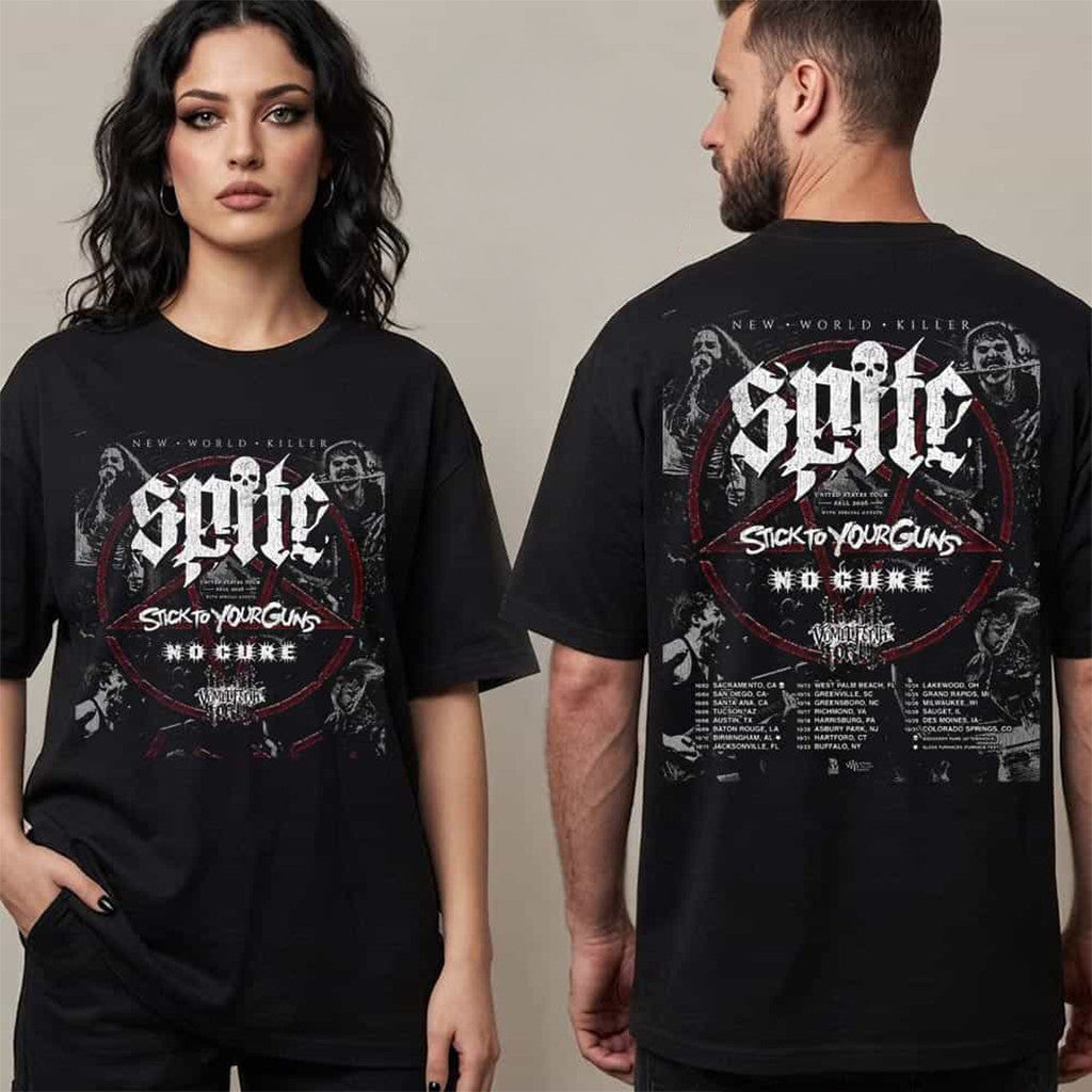 Spite The New World Killer US Fall Tour 2026 Schedule Tour Dates T-Shirt Spite Band Merch - Merchluma