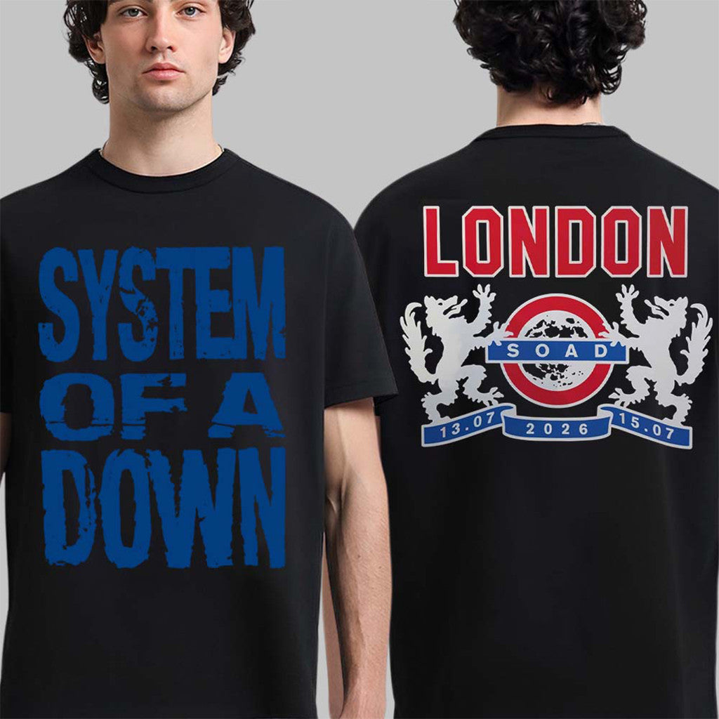 System Of A Down Merch SOAD London UK 2026 T-Shirt Concert Outfits Gift For Music Lovers - Merchluma