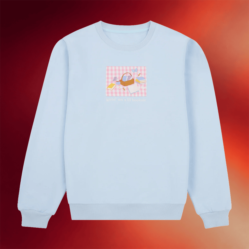 Lilsimsie Merch 2026 Booknic Crewneck Lilsimsie Sweatshirt Birthday Gift For BFF - Merchluma