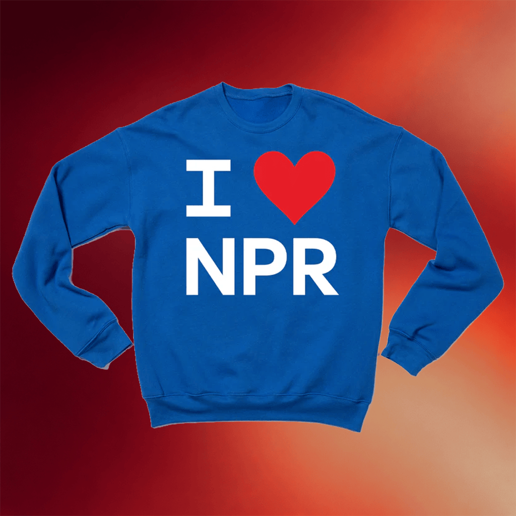 NPR Merch I Heart NPR Crewneck Sweatshirt Birthday Present For Him - Merchluma