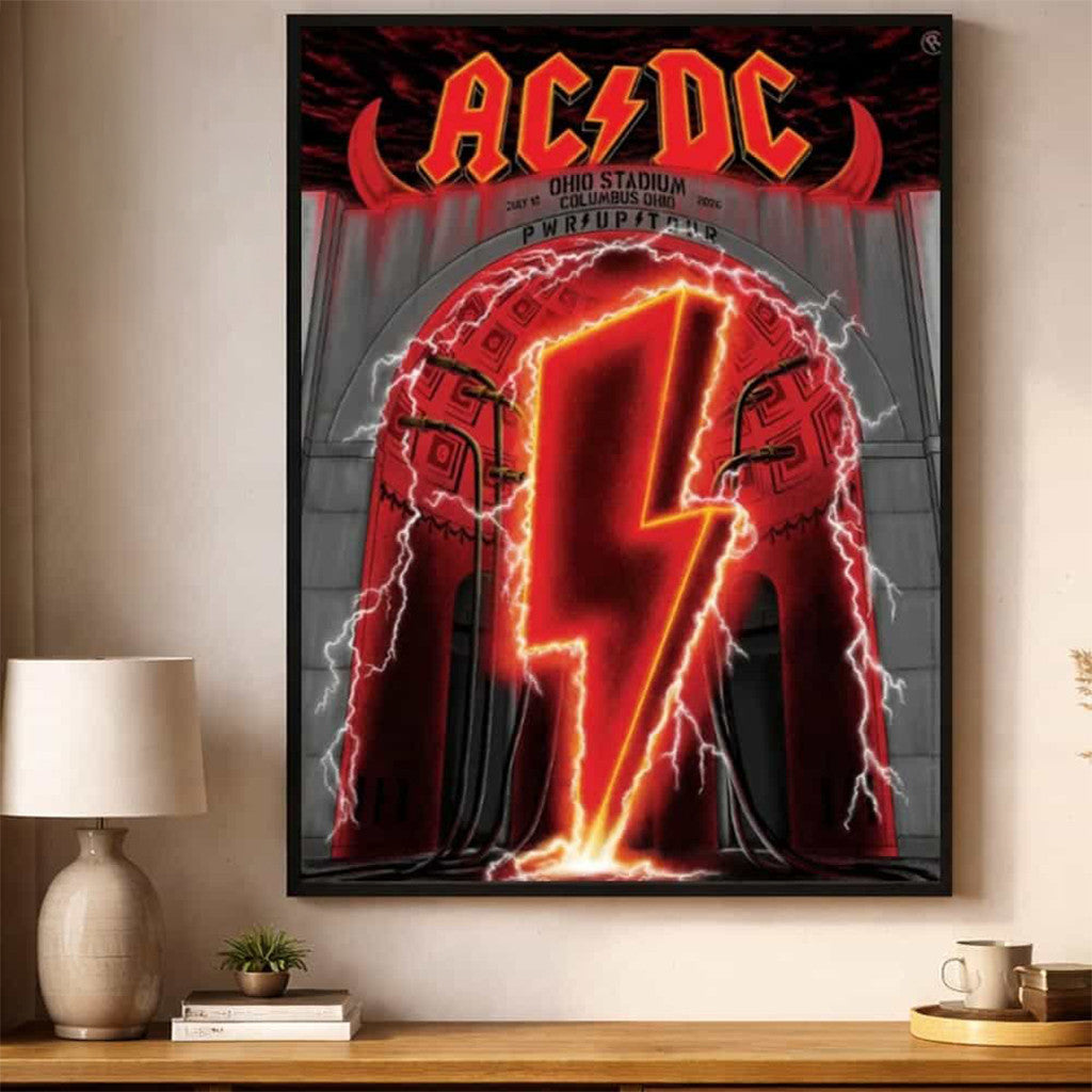 ACDC Columbus Ohio Pwr Up Tour 2026 Event Poster Let There Be Rock Poster AC DC Merch Decor - Merchluma