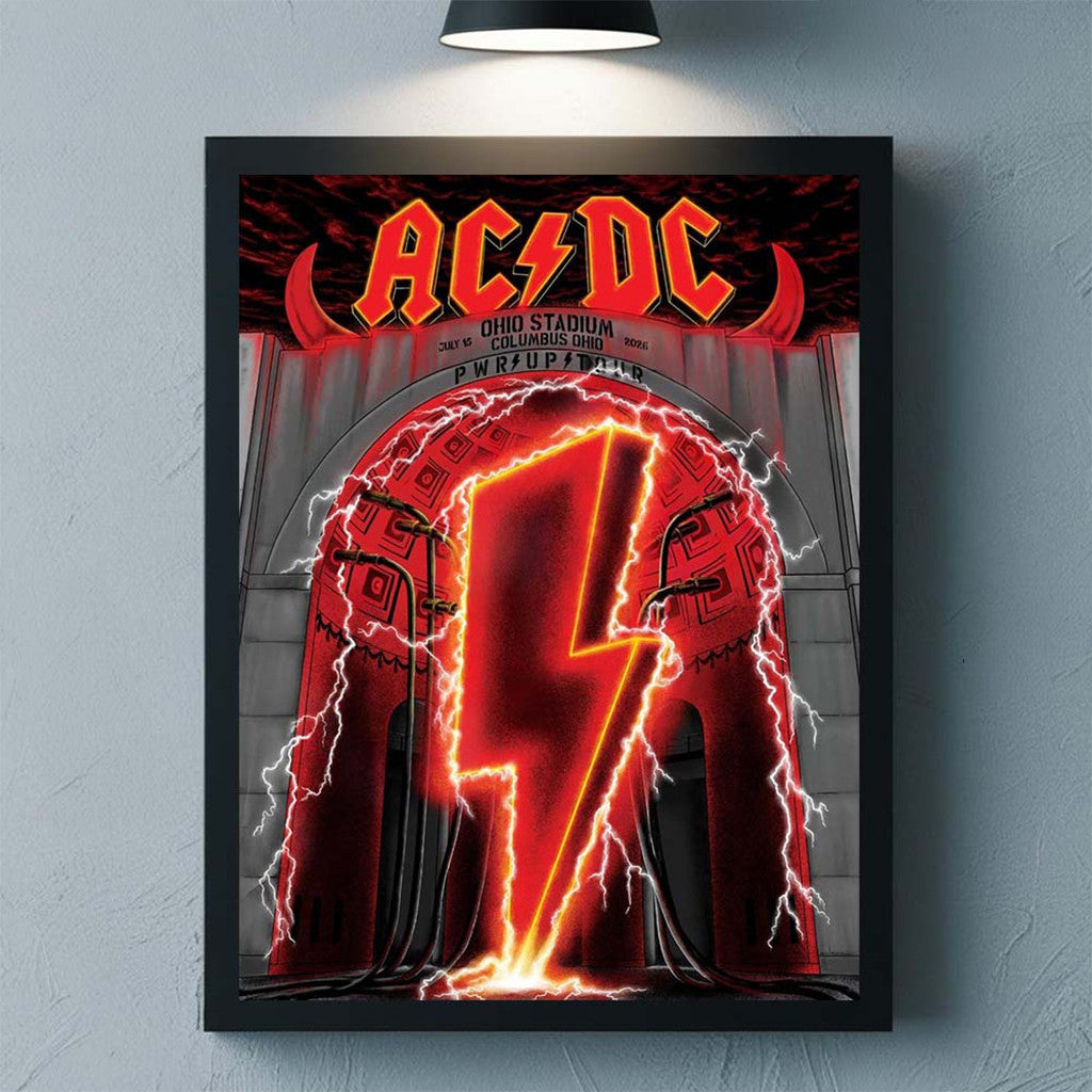 ACDC PWR Up Columbus Ohio 2026 Event Poster ACDC Tour Merch Wall Art Decor For Living Room - Merchluma