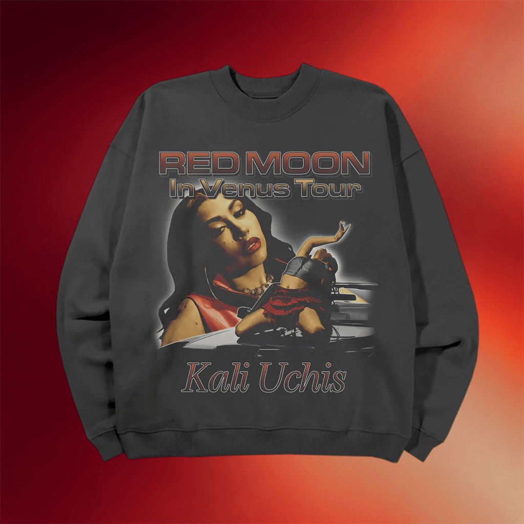 Kali Uchis Merch 2026 Red Moon In Venus Tour Collage Crewneck Kali Uchis Sweatshirt Fan Gifts - Merchluma