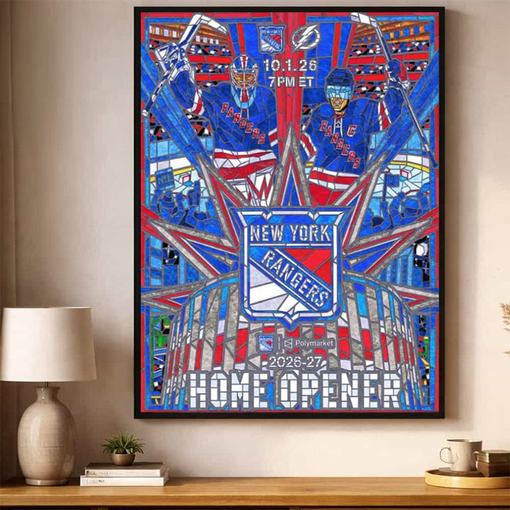 New York Rangers Vs Tampa Bay Lightning 26 27 On October At Madison Square Garden Poster Decor - Merchluma