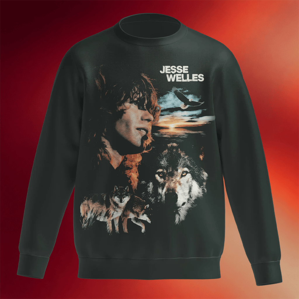 Jesse Welles Merch 2026 Jesse Welles Nature Crewneck Wolf Sweatshirt Gift For Fans - Merchluma
