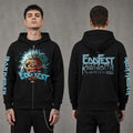 Iron Maiden EddFest 2026 Knebworth Merch Eddie Head Zip Up Hoodie Best Gifts For Music Lovers - Merchluma