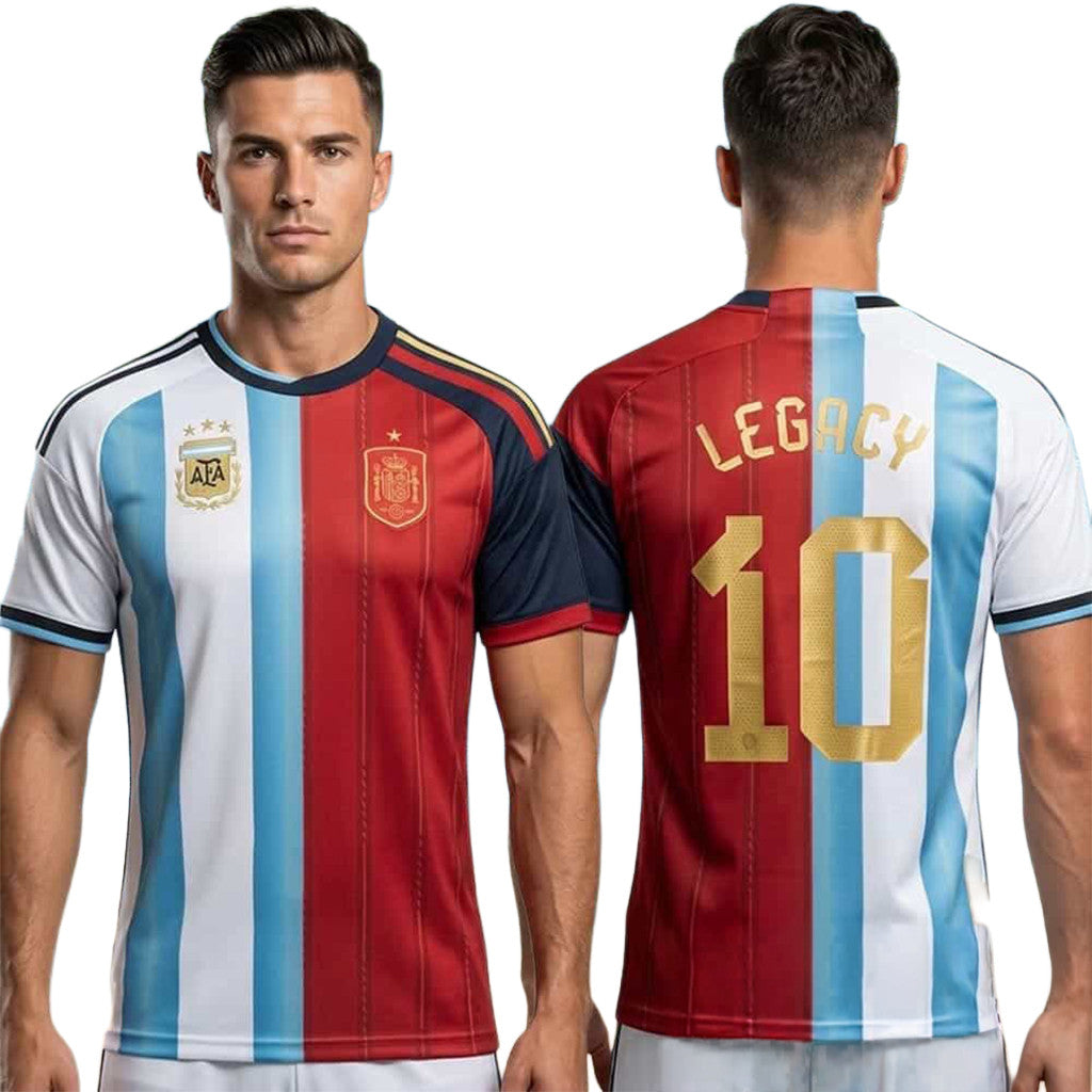 FIFA World Cup 2026 Final Argentina vs Spain Mashup Football Jersey #10 Legacy Jersey Fan Gear - Merchluma