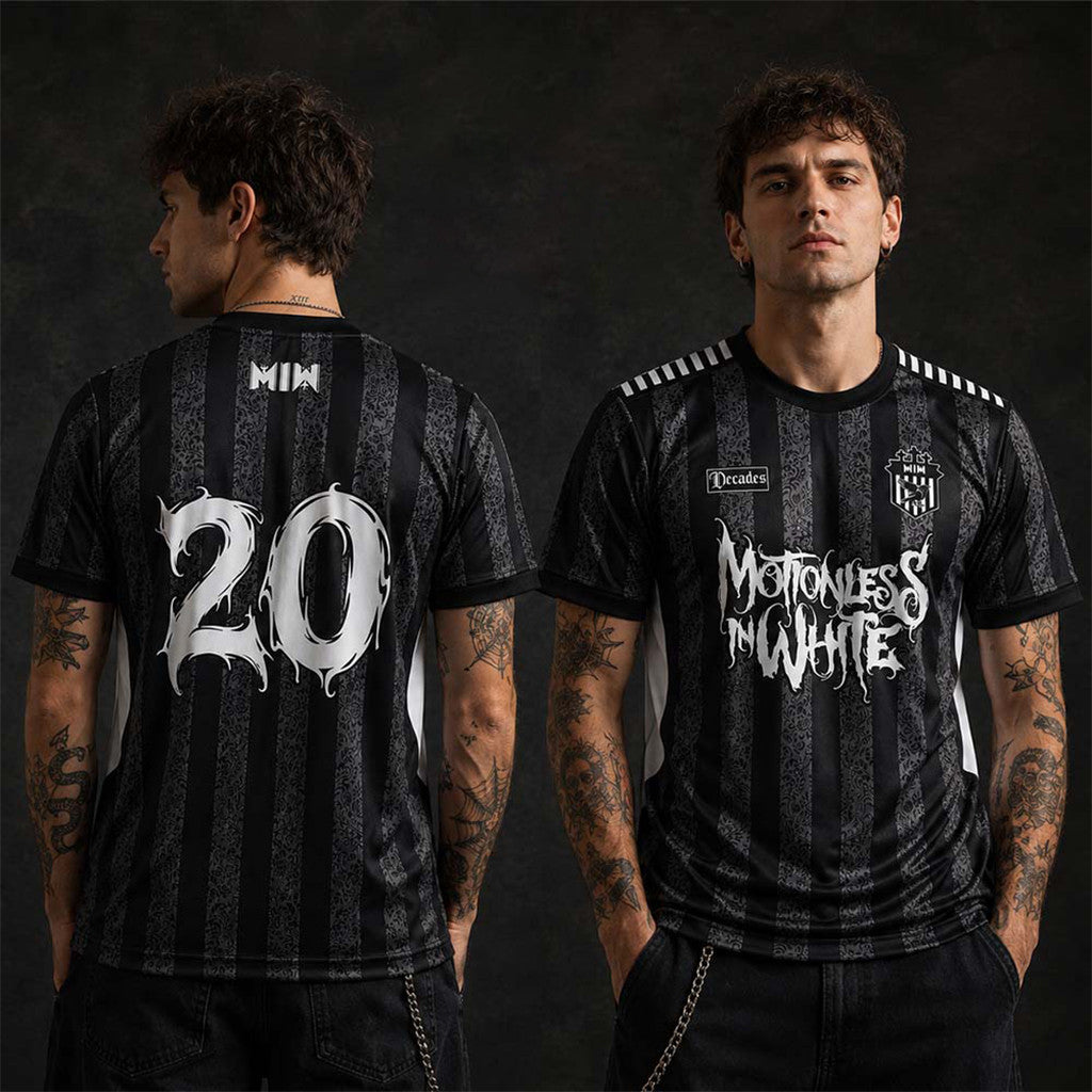 Motionless In White Decades Soccer Jersey 206 MIW Merch Music Related Gifts For Guys - Merchluma