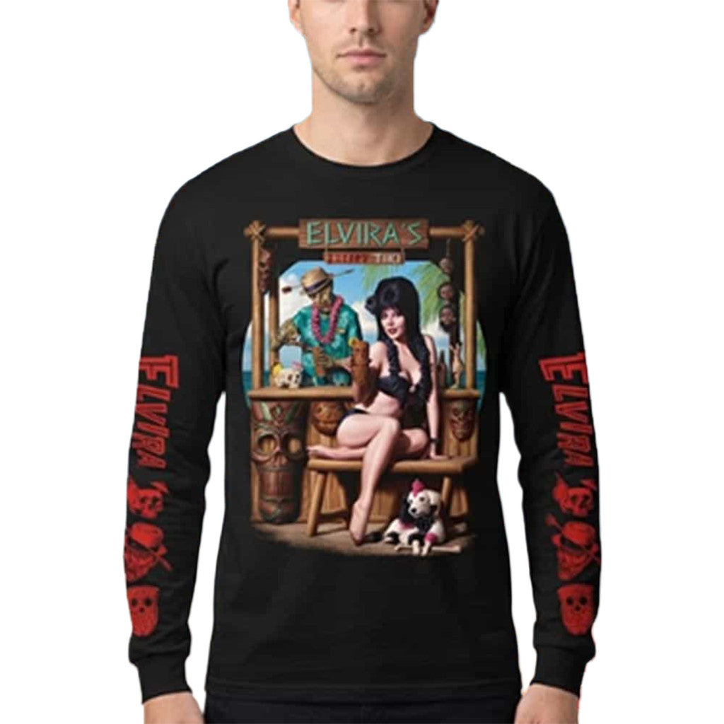 Elvira's Creepy Tiki SummerWeen 2026 Collection Cavity Colors Long Sleeve Shirt Elvira Merch - Merchluma