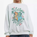 Harry Potter Merch Harry Potter Hogwarts Crest Floral Sweatshirt Gifts For Sister - Merchluma