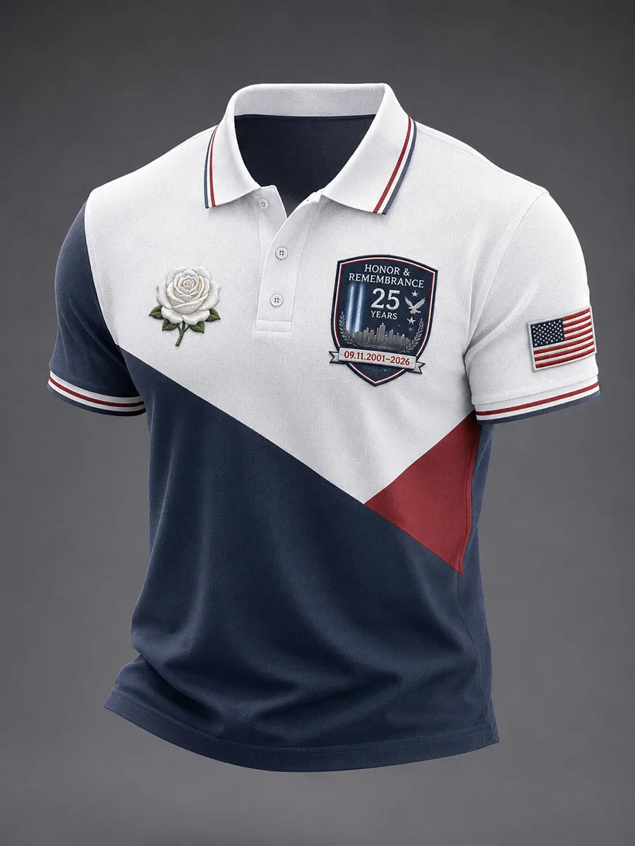 25 Years Of Remembrance Polo Shirt 2001-2026 Merch We Will Never Forget Gift - Merchluma