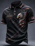 America 1776-2026 Polo Shirt Patriotic Eagle Flag Merch Proud Patriotic Gift Ideas - Merchluma