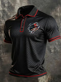 Freedom Eagle American Flag Polo Shirt USA Flag Merch Proud Patriotic Veteran Gift - Merchluma