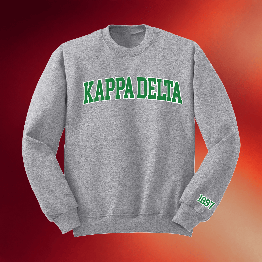 Kappa Delta Merch 2026 Kappa Delta Varsity Crewneck Sweatshirt Gifts For BFF - Merchluma