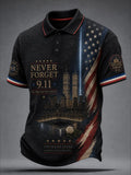 Never Forget 9-11 Twin Towers Polo Shirt We Will Never Forget Merch Patriot Day Gift - Merchluma