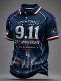 9-11 25th Anniversary Polo Shirt We Will Never Forget Merch Patriot Day Gift For Dad - Merchluma