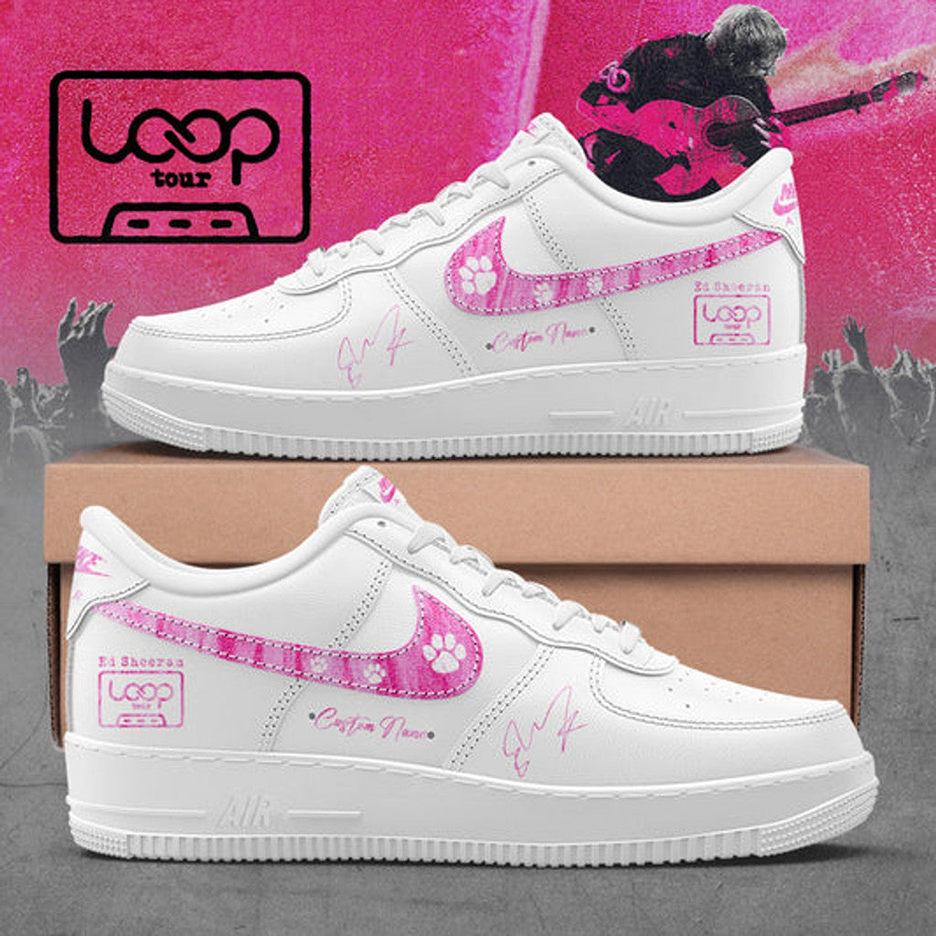 Custom Ed Sheeran Merch The Loop Tour 2026 In Allegiant Stadium Signature Sneakers Gift For Fan - Merchluma