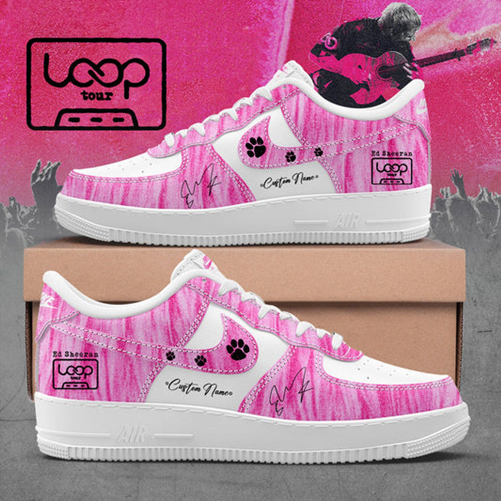Custom Ed Sheeran The Loop Tour 2026 In Allegiant Stadium Signature Sneakers Ed Sheeran Merch - Merchluma