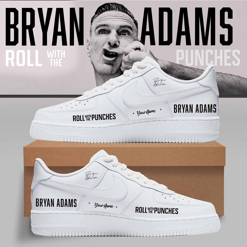 Personalised Bryan Adams Roll With The Punches Tour Shoes Sneakers 2026 Bryan Adams Merch Signed - Merchluma