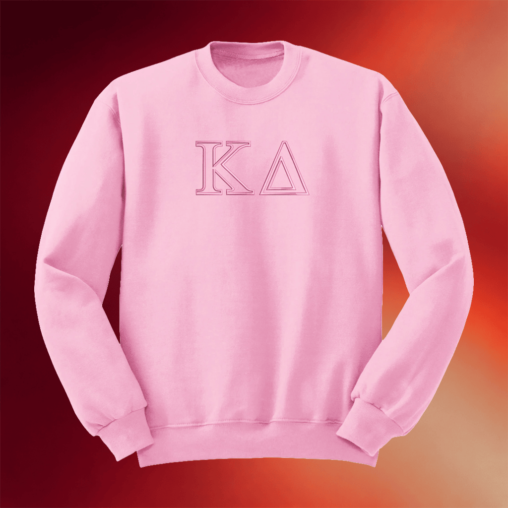 Kappa Delta Merch 2026 Kappa Delta Outline Monochromatic Crewneck Sweatshirt Gifts For Sisters - Merchluma