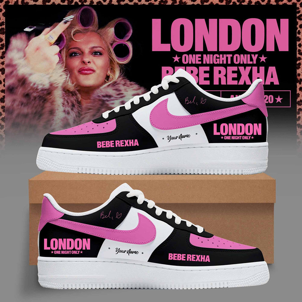 Personalized Bebe Rexha London Shoes Sneakers 2026 Bebe Rexha Merch Gift For Music Lovers - Merchluma