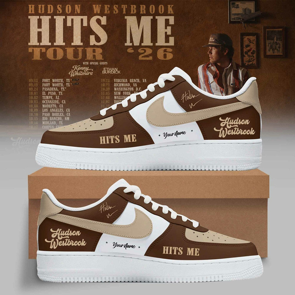 Personalized Hudson Westbrook Hits Me Tour 26 Shoes Sneaker Hudson Westbrook Merch Fan Gifts - Merchluma