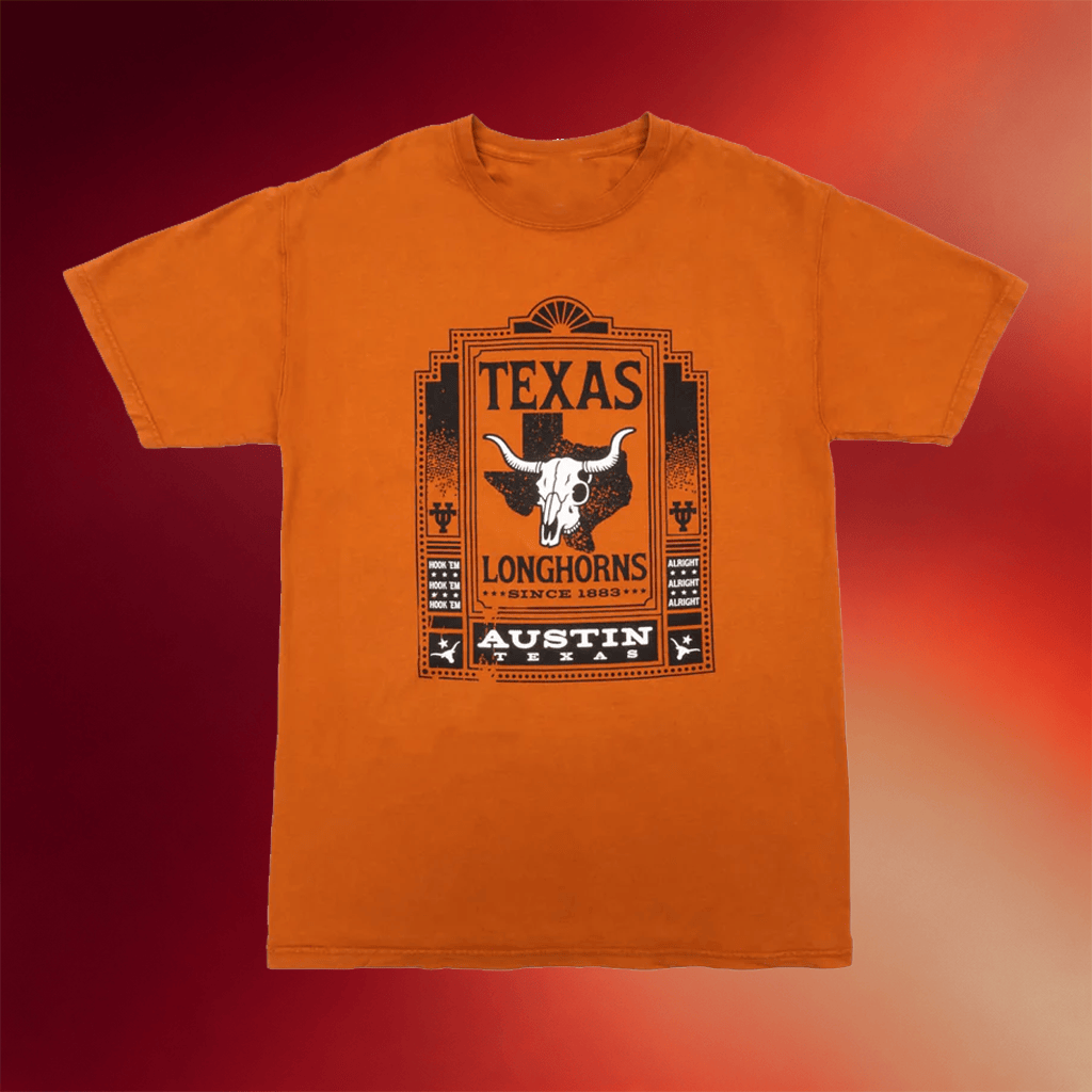 University Co Op Merch Texas Longhorns Skeleton T-Shirt Gifts For Brother - Merchluma