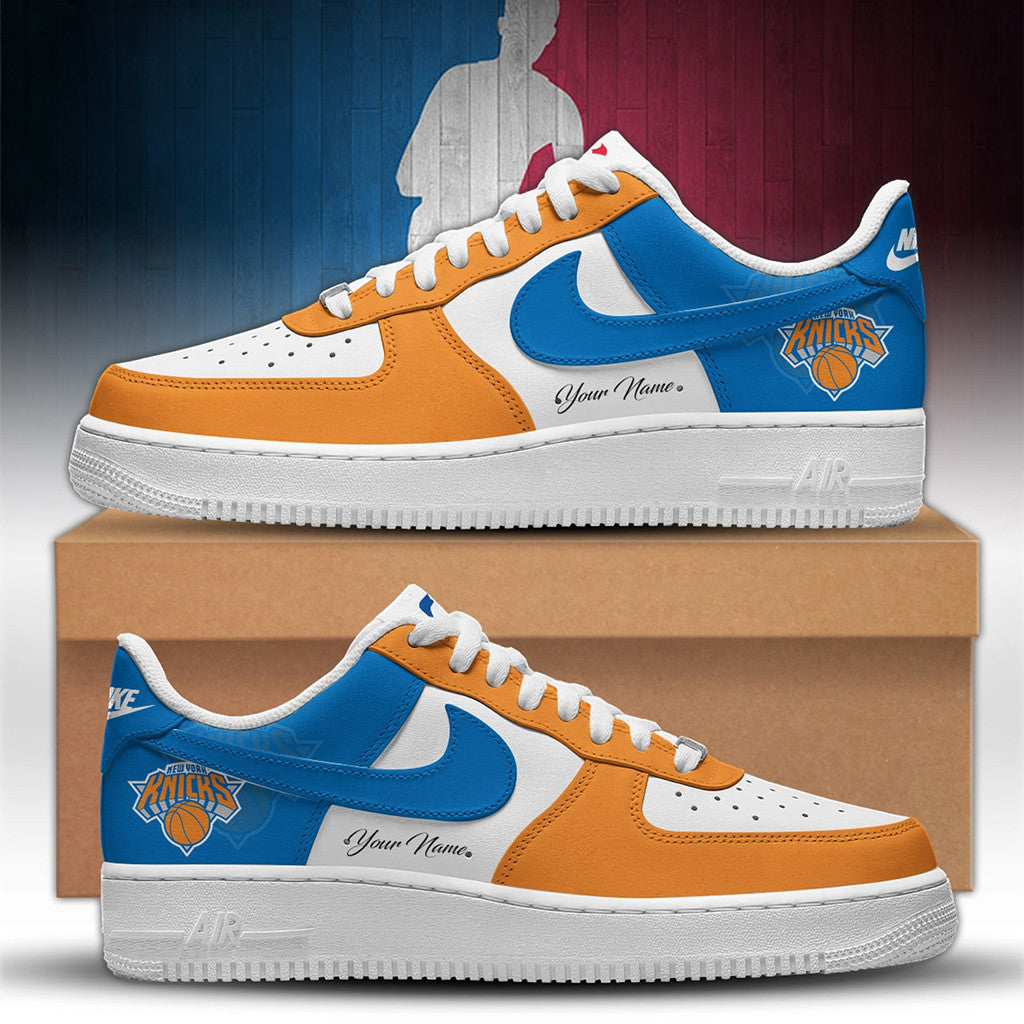 Personalized New York Knicks Sneakers Basketball Fan Shoes NY Knicks Merch Gift For Husband - Merchluma