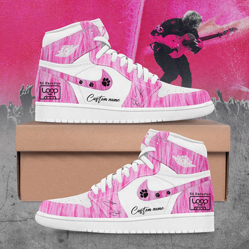 Custom Ed Sheeran Merch The Loop Tour 2026 In Allegiant Stadium Signed Shoes Sneakers Fan Gifts - Merchluma