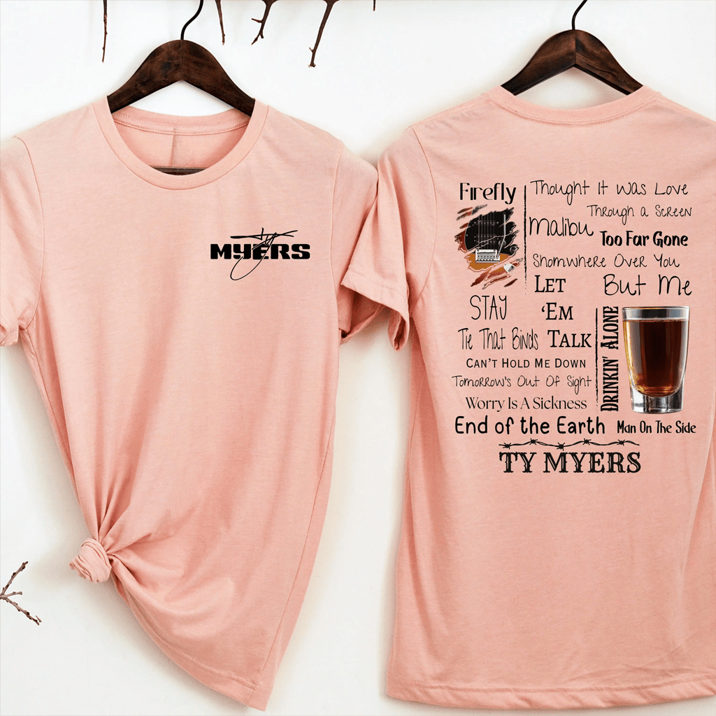 Ty Myers Merch Ty Myers T-Shirt Music Lover Gift Ideas For Her - Merchluma