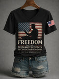 Freedom Truth Must Be Spoken V-Neck Shirt Free Speech Is Worth Defending Shirt Best Gifts - Merchluma