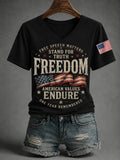 Speak Truth Live Free V-Neck Shirt Freedom American Merch Birthday Gift Ideas For Her - Merchluma