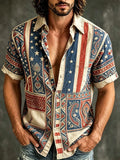United States 1776 Eagle Hawaiian Shirt Stars And Roses Merch Present For Dad - Merchluma