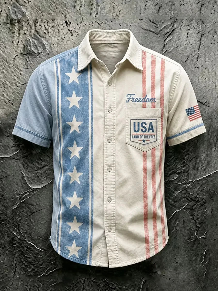 USA 1776-2026 Hawaiian Shirt Stars Stripes Merch Patriotic Gift Ideas - Merchluma