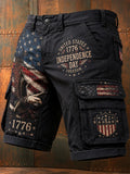 United States 1776 Eagle Cargo Trendy Short Independence Day Merch Freedom Patriotic Gift - Merchluma