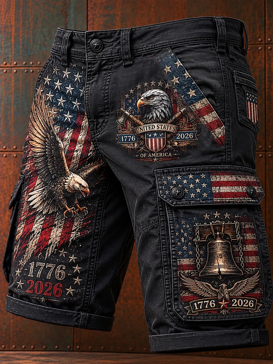 United States Of America Cargo Trendy Short 1776 2026 Merch Proud Patriotic Gift Ideas - Merchluma