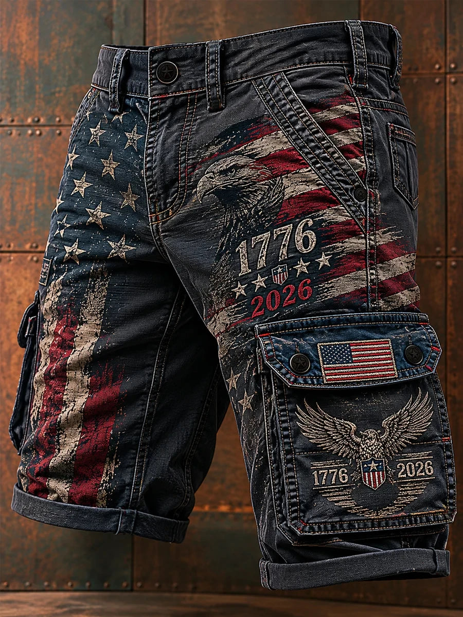 Independence Day USA Flag Shorts 4th Of July Merch 1776 2026 Patriotic Citizen Gift Ideas - Merchluma