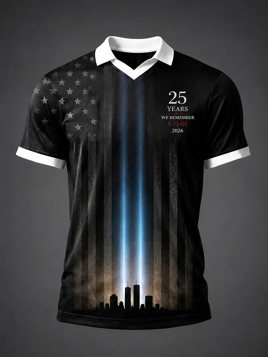 911 Never Forget V-Neck Jersey Proud 343 Firefighter Merch Patriotic Gift Ideas - Merchluma