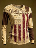 We The People 1776 Long Sleeve Shirt Merch Patriotic Veteran Women's Gift - Merchluma