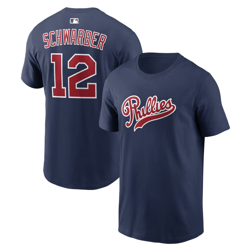 Kyle Schwarber Shirt Navy Philadelphia Phillies Merch #12 Field Of Dreams Shirt 2026 Fan Gear - Merchluma