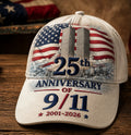 25th Anniversary Of 9-11 Baseball Cap American Flag Merch September 11 Memorial Gift - Merchluma