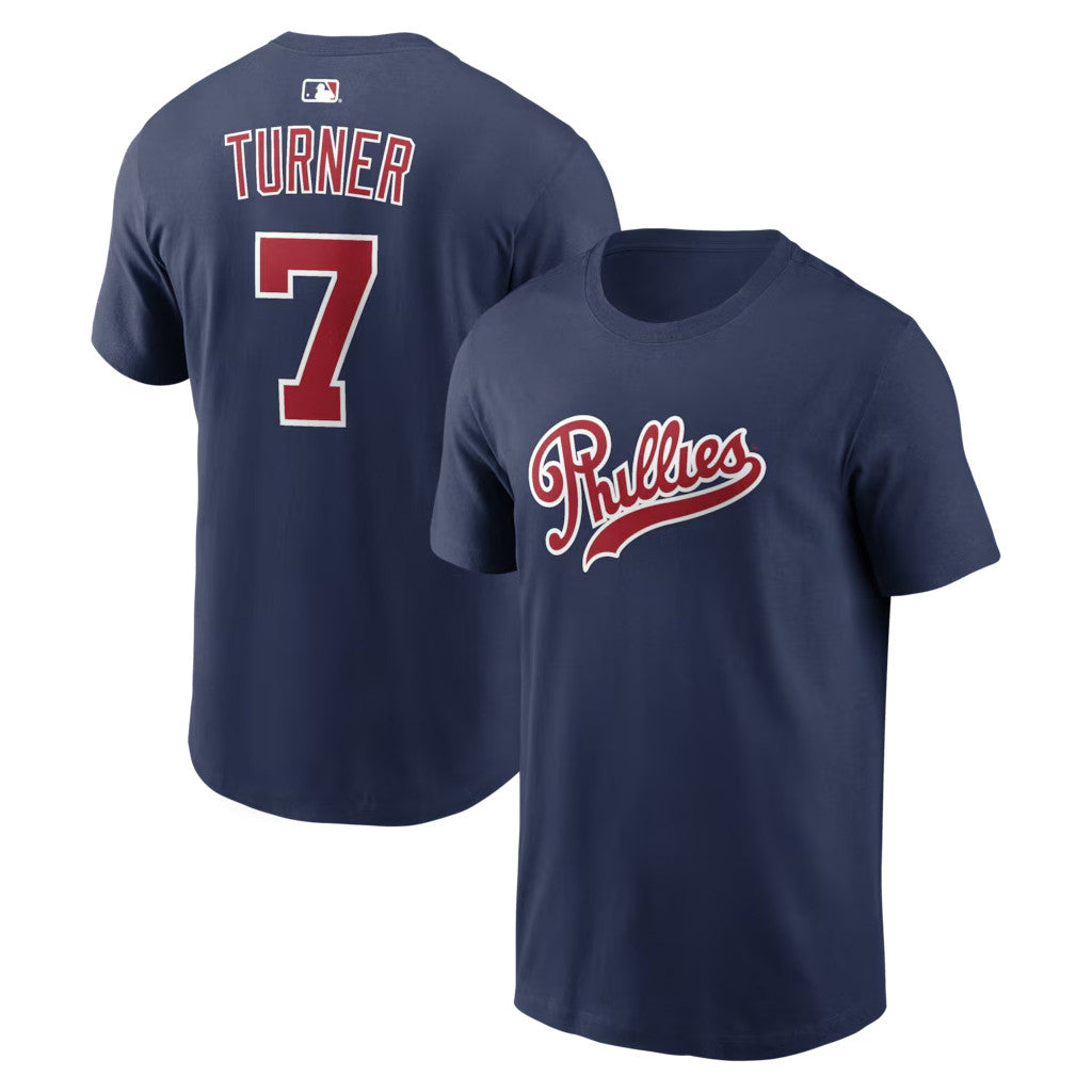 Trea Turner Shirt Navy Philadelphia Phillies Merch #7 Field Of Dreams T-Shirt 2026 Gift For Fan - Merchluma